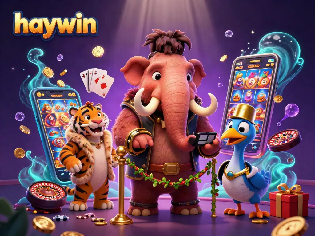 Experience excitement with haywin as a woolly mammoth bouncer greets VIPs at an epic casino!