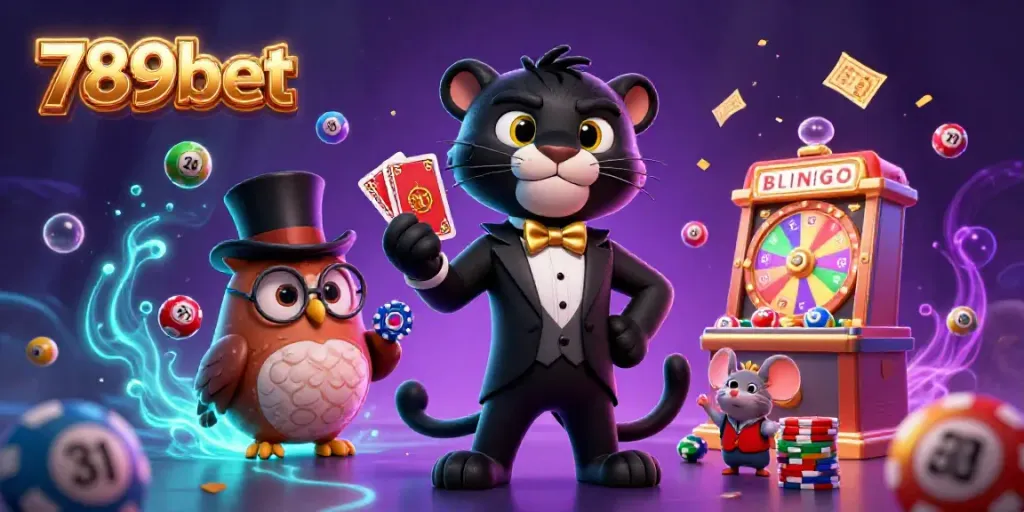 Engage with exciting gaming action at 789bet featuring lively casino characters and dynamic lottery elements.
