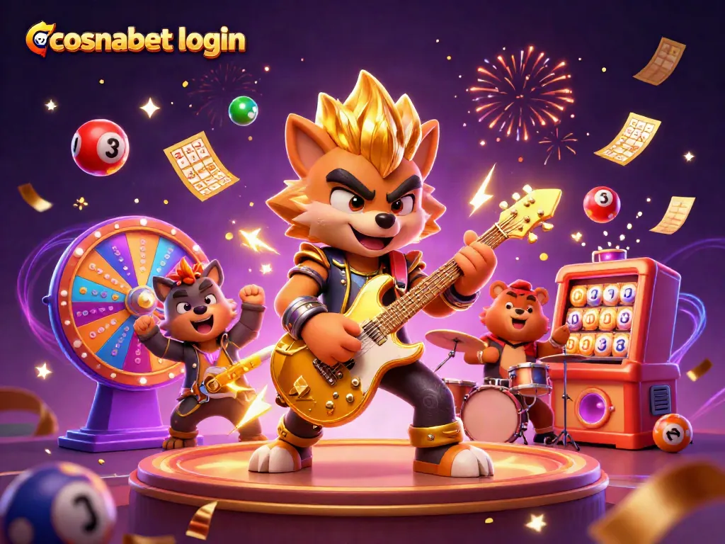 Engage with the exciting cosmobet login experience featuring dynamic casino elements and vibrant characters.