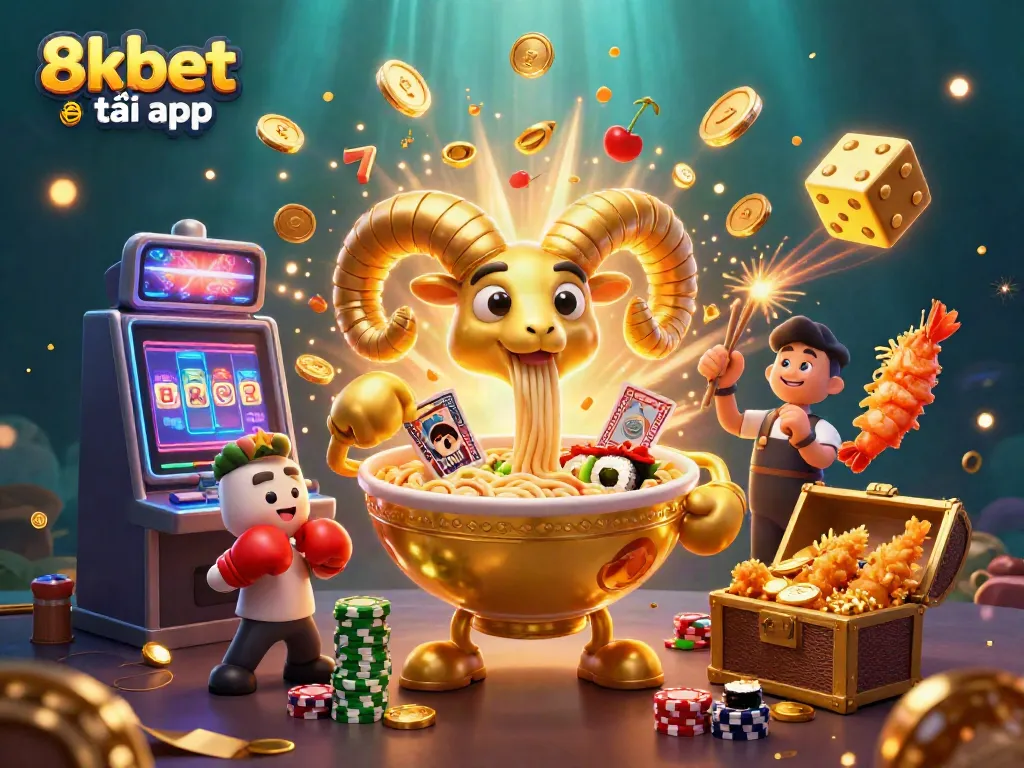 Experience the thrill of gaming with 8xbet tải app, a dynamic scene featuring casino elements.