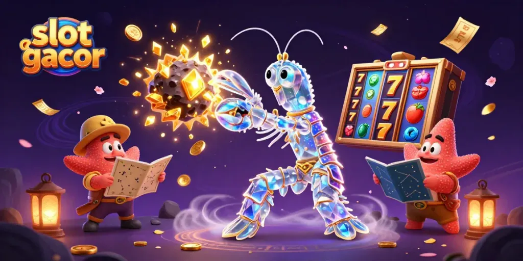 Experience the thrill of slot gacor with vibrant casino elements and exciting 3D characters in action.