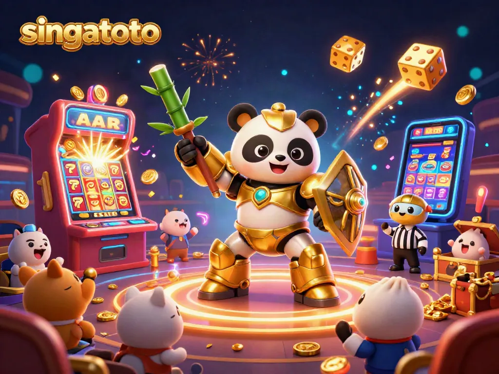 Experience winning moments at singatoto with a lively casino scene featuring animated characters and exciting game elements.