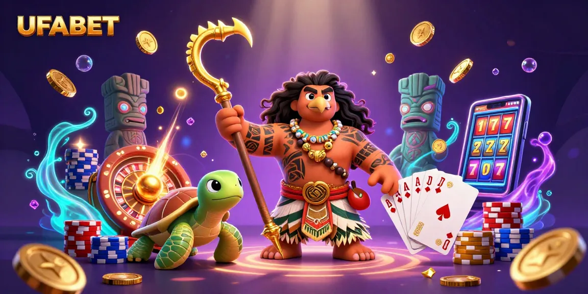 Experience thrilling gameplay at UFABET with our vibrant casino illustration featuring exciting game elements.