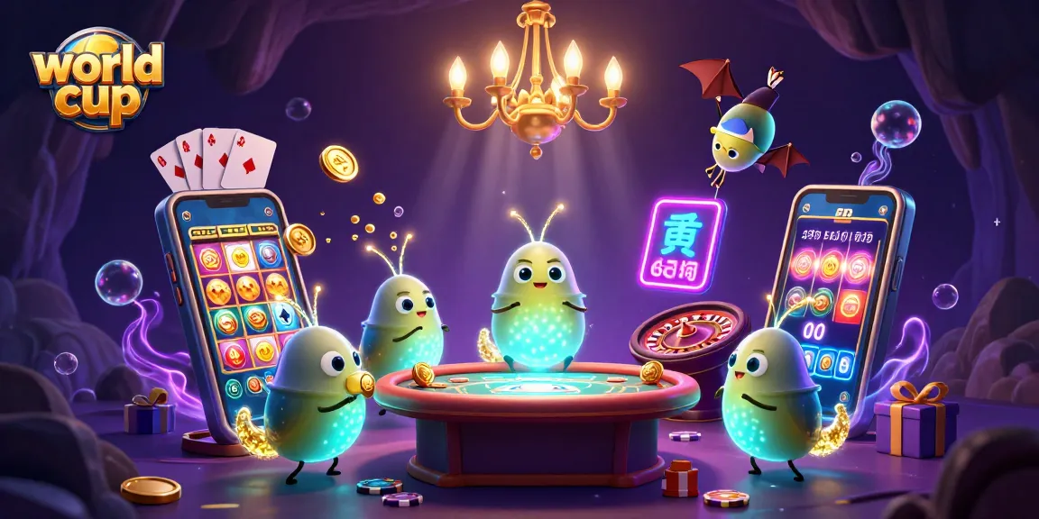 Experience the world cup excitement with gamblers in a lively cave casino atmosphere.