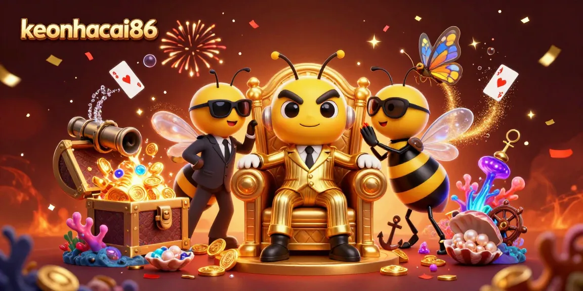 Experience high-stakes betting strategies with keonhacai86's vibrant 3D casino scene.