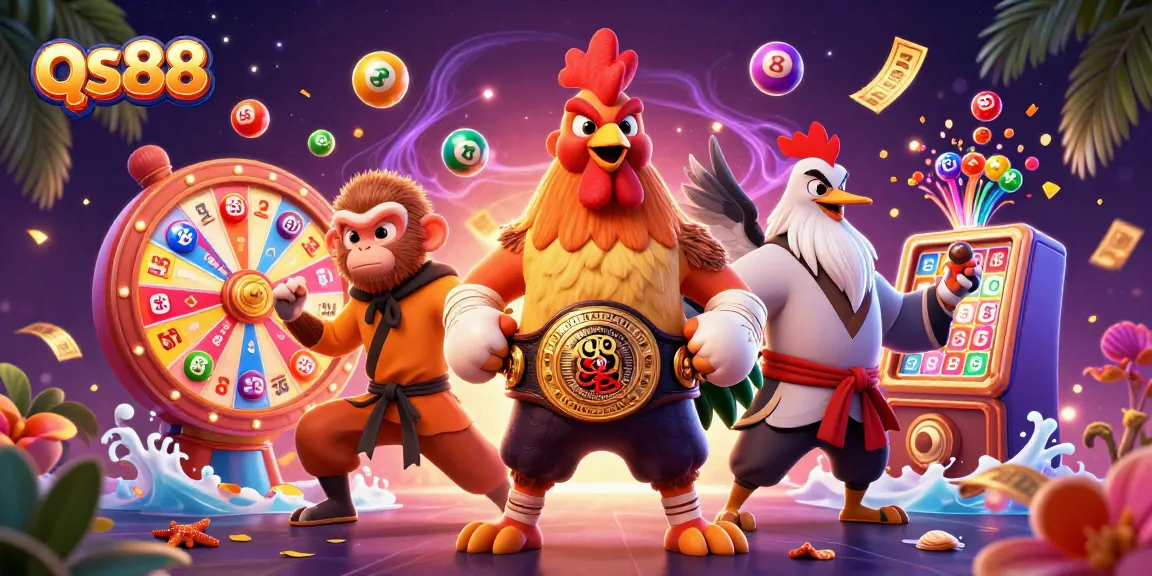 Experience the thrill of qs88 casino with vibrant characters and exciting gaming elements.
